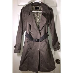 Cynthia Rowley Trench Coat Double Breasted Brown Belt Lined Womens Sz M?